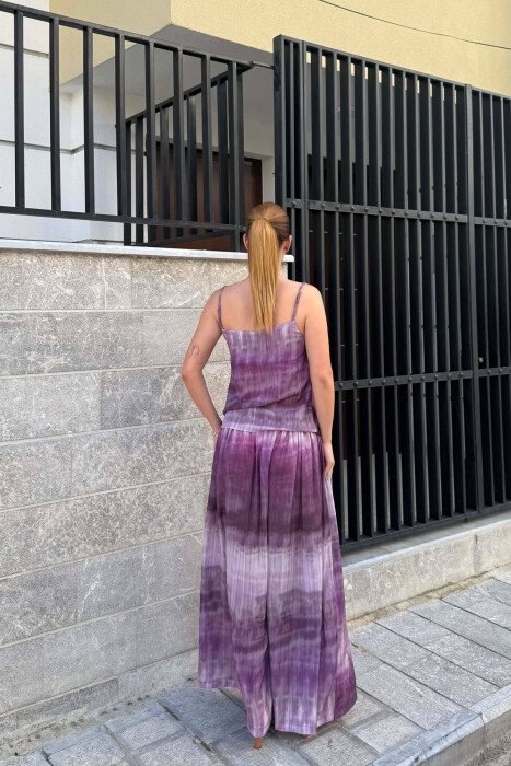 DIFFERENT DESIGN TANK TOP+ TROUSERS WOMAN SET LIGHT PURPLE/LEZB - 4