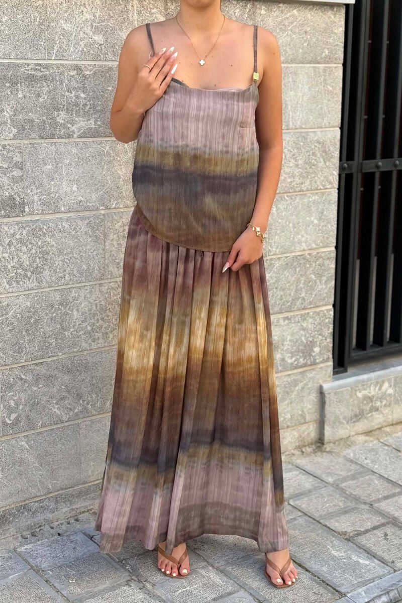 DIFFERENT DESIGN TANK TOP+ TROUSERS WOMAN SET MUSTARD/MUSTARDE - 3