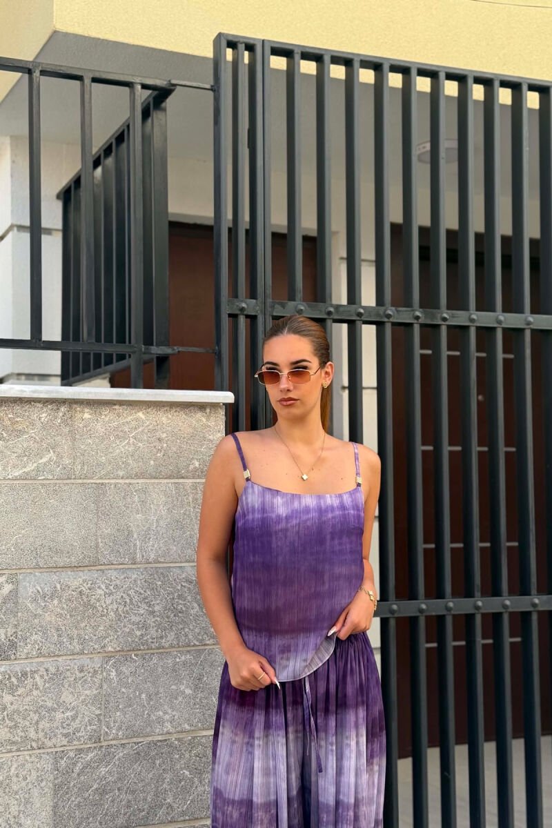 DIFFERENT DESIGN TANK TOP+ TROUSERS WOMAN SET PURPLE/LEJLA - 4