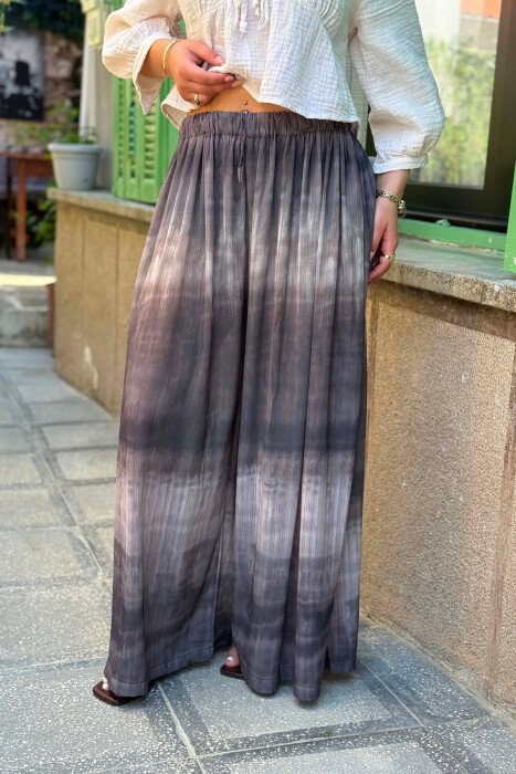 DIFFERENT DESIGN WIDE LEG WOMAN TROUSERS GREY/GRI - 5