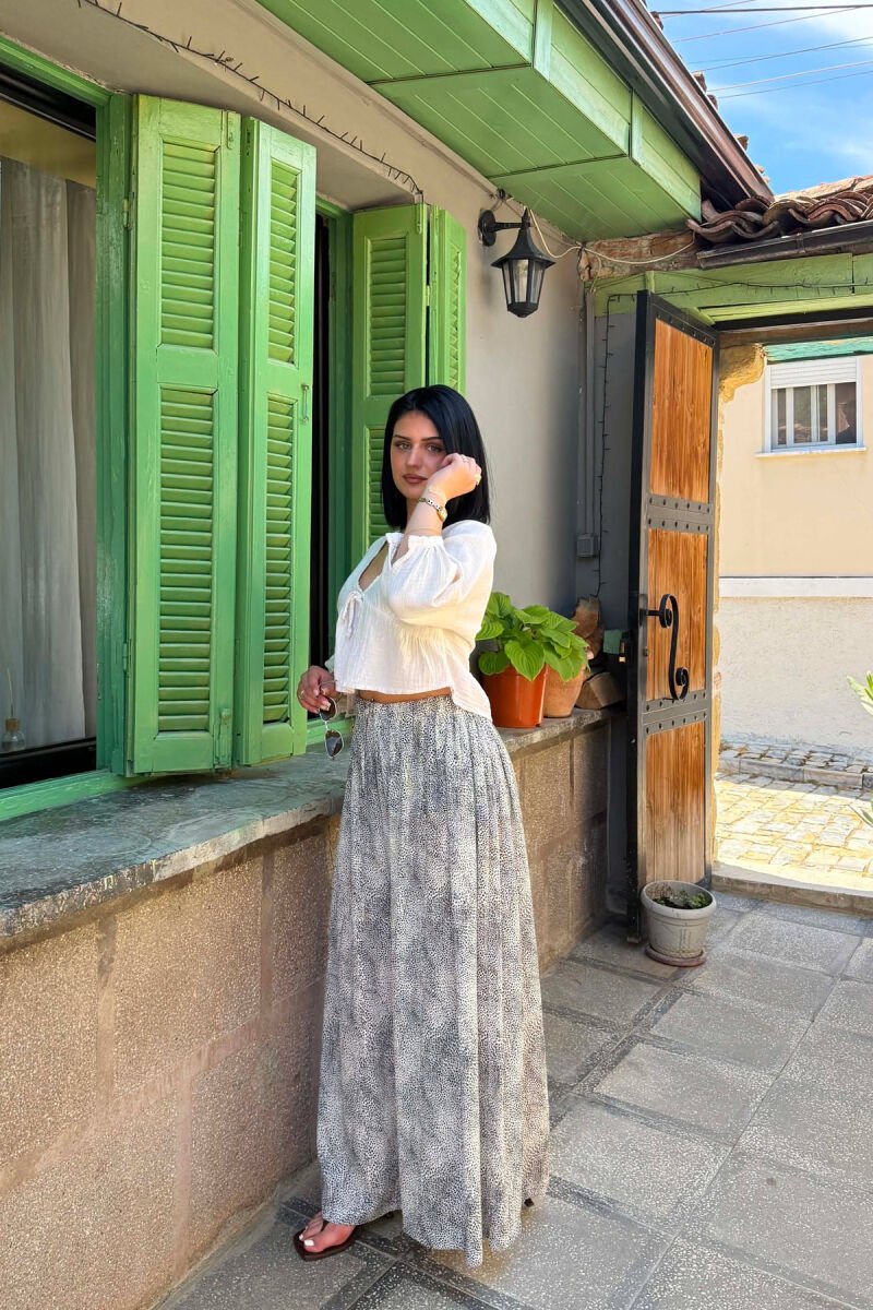 DIFFERENT DESIGN WIDE LEG WOMAN TROUSERS WHITE-E BARDHE - 2