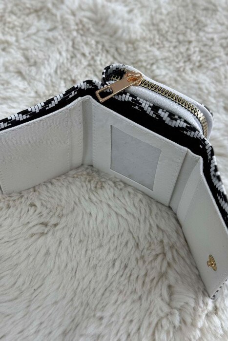 DIFFERENT DESIGNS SMALL WOMEN WALLET WHITE-BLACK/BAZE - 2