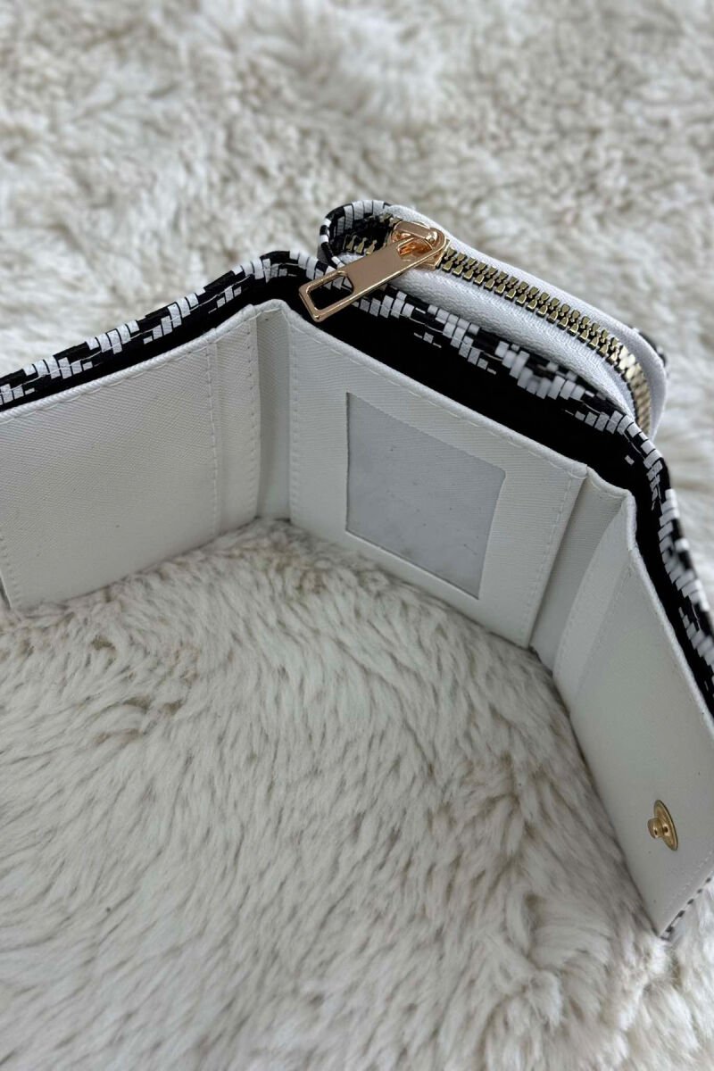 DIFFERENT DESIGNS SMALL WOMEN WALLET WHITE-BLACK/BAZE - 2