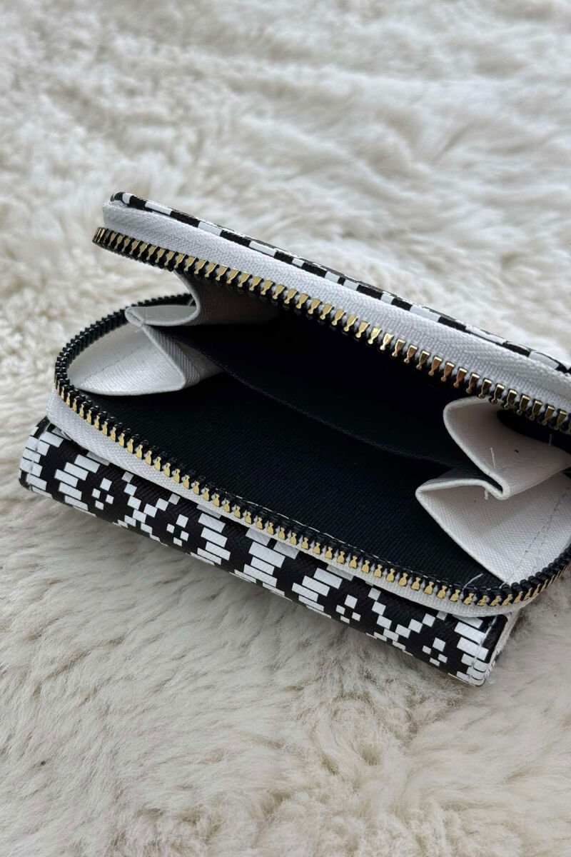 DIFFERENT DESIGNS SMALL WOMEN WALLET WHITE-BLACK/BAZE - 3