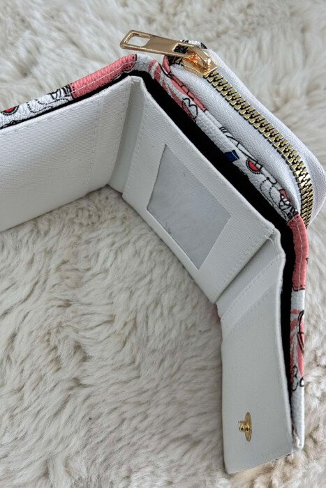 DIFFERENT DESIGNS SMALL WOMEN WALLET WHITE-BLUE/BABL - 2