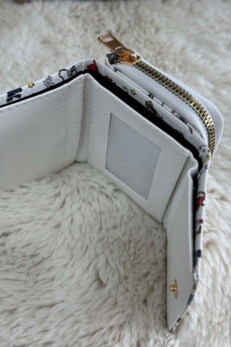 DIFFERENT DESIGNS SMALL WOMEN WALLET WHITE-E BARDHE - 2