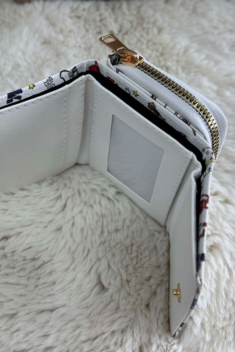 DIFFERENT DESIGNS SMALL WOMEN WALLET WHITE-E BARDHE - 2