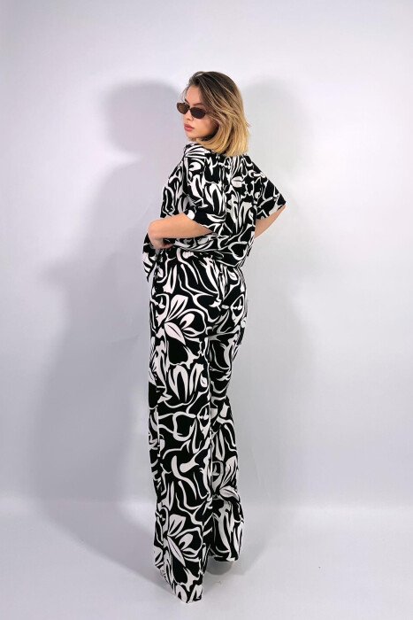 DIFFERENT PATTERN SHIRT+TROUSERS WOMEN SET BLACK/ E ZEZE - 3