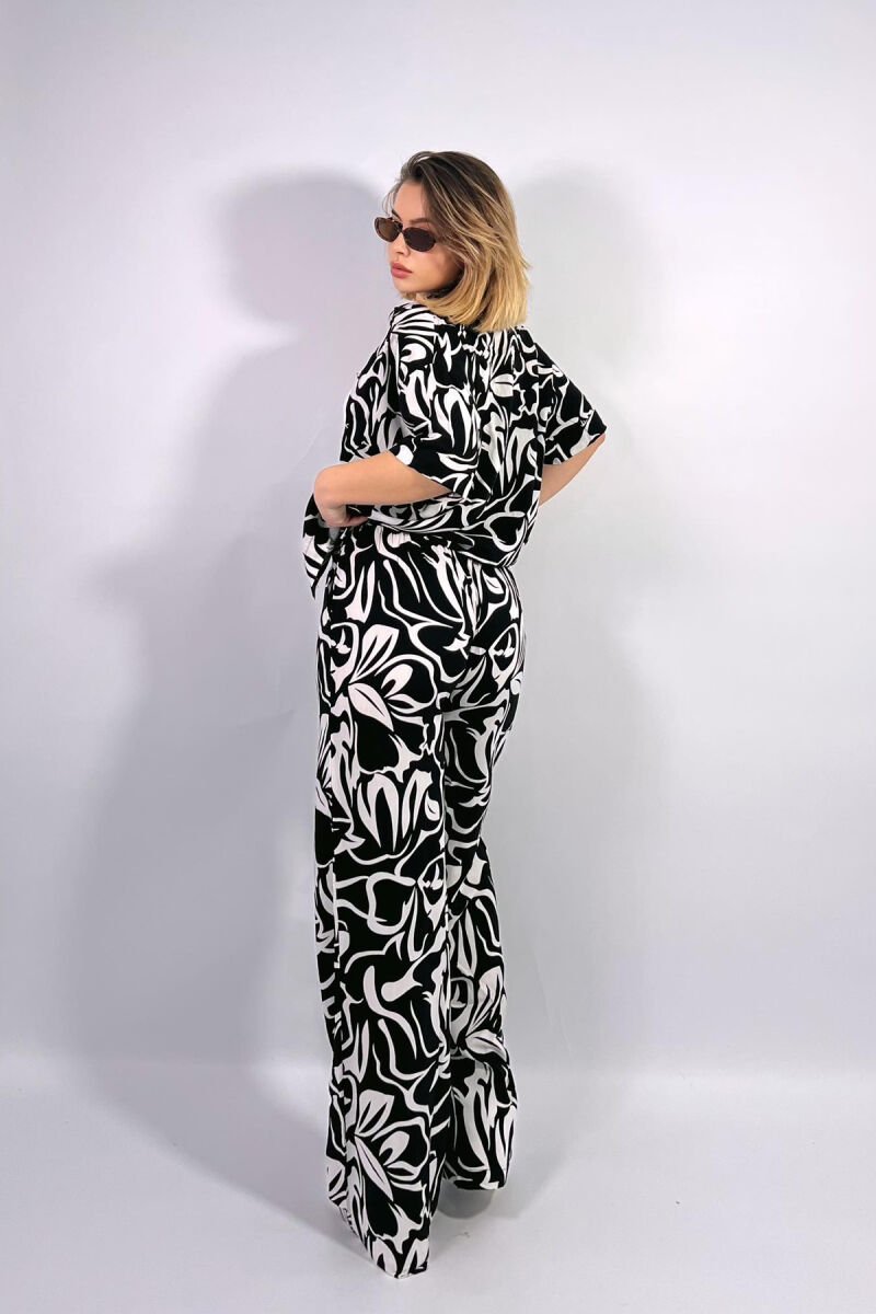 DIFFERENT PATTERN SHIRT+TROUSERS WOMEN SET BLACK/ E ZEZE - 3
