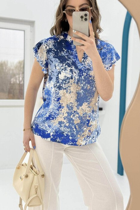 DIFFERENT PATTERN WOMEN SHIRT BLUE/BLU - 2
