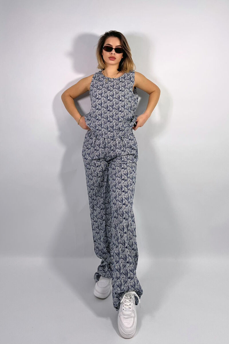 DIFFERENT PATTERNS DESIGN WOMEN SET BLUE/BLU - 5