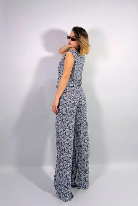 DIFFERENT PATTERNS DESIGN WOMEN SET BLUE/BLU - 7