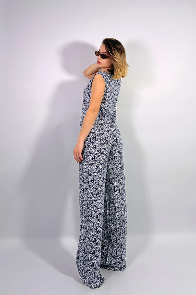 DIFFERENT PATTERNS DESIGN WOMEN SET BLUE/BLU - 7