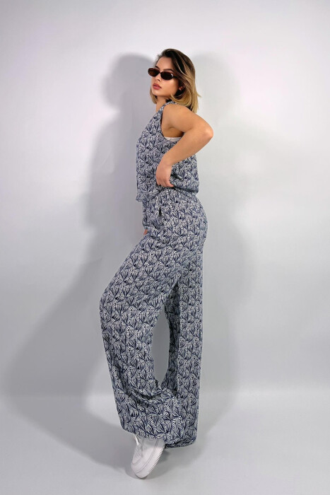 DIFFERENT PATTERNS DESIGN WOMEN SET BLUE/BLU - 8