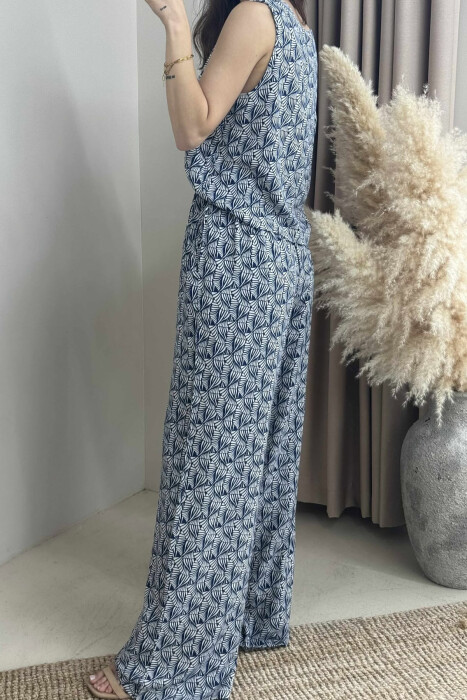 DIFFERENT PATTERNS DESIGN WOMEN SET BLUE/BLU - 3