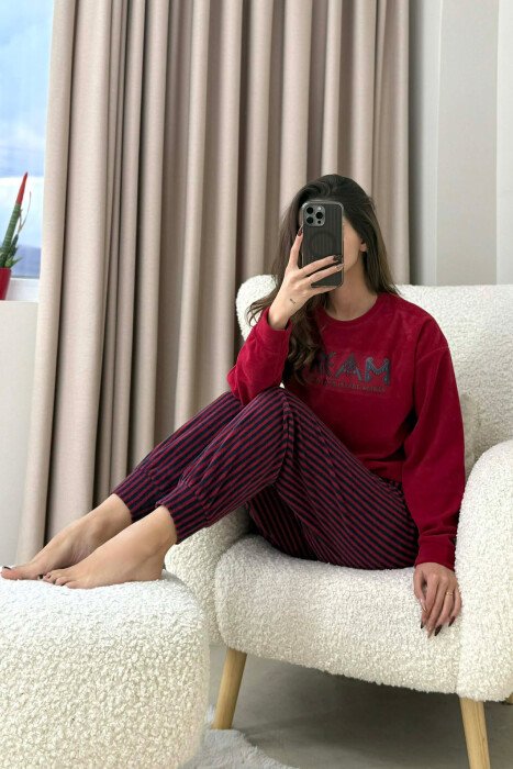 DREAM FRONT WRITTING WOMEN PYJAMAS RED/E KUQE - 2