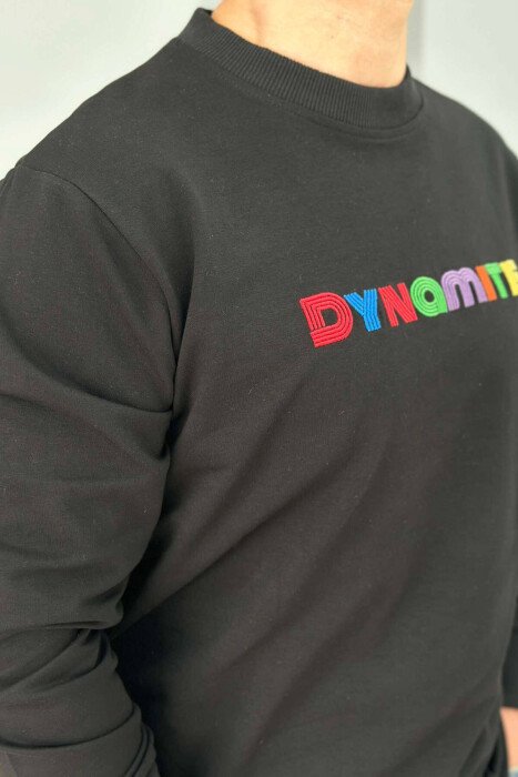 DYNAMITE COTTON SIMPLE WOMEN SWEATSHIRT BLACK/ E ZEZE - 2