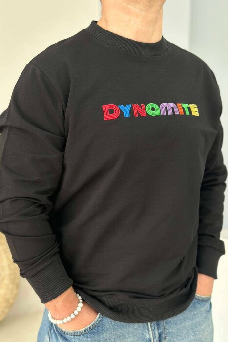 DYNAMITE COTTON SIMPLE WOMEN SWEATSHIRT BLACK/ E ZEZE - 4