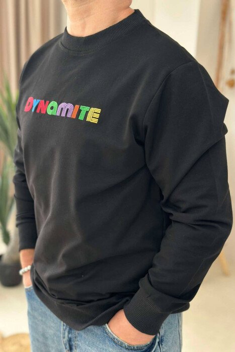 DYNAMITE COTTON SIMPLE WOMEN SWEATSHIRT BLACK/ E ZEZE 