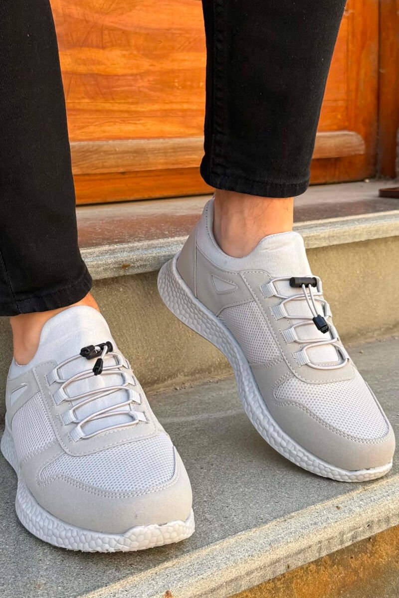 ELASTIC LACES EVRYDAY MEN SNEAKERS LIGHT GREY/GZ - 3
