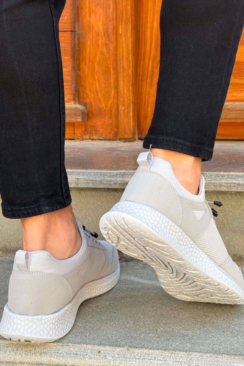 ELASTIC LACES EVRYDAY MEN SNEAKERS LIGHT GREY/GZ - 4
