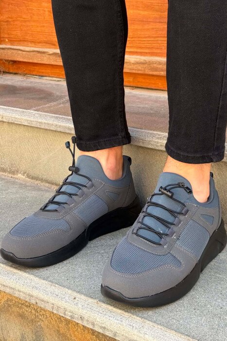 ELASTIC LACES SIMPLE EVERYDAY MEN SNEAKERS DARK GREY/GEE 