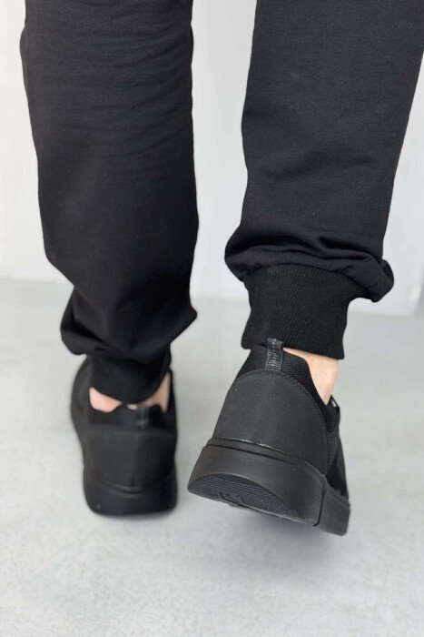 ELASTIC LACES SIMPLE MEN SNEAKERS BLACK/ E ZEZE - 5