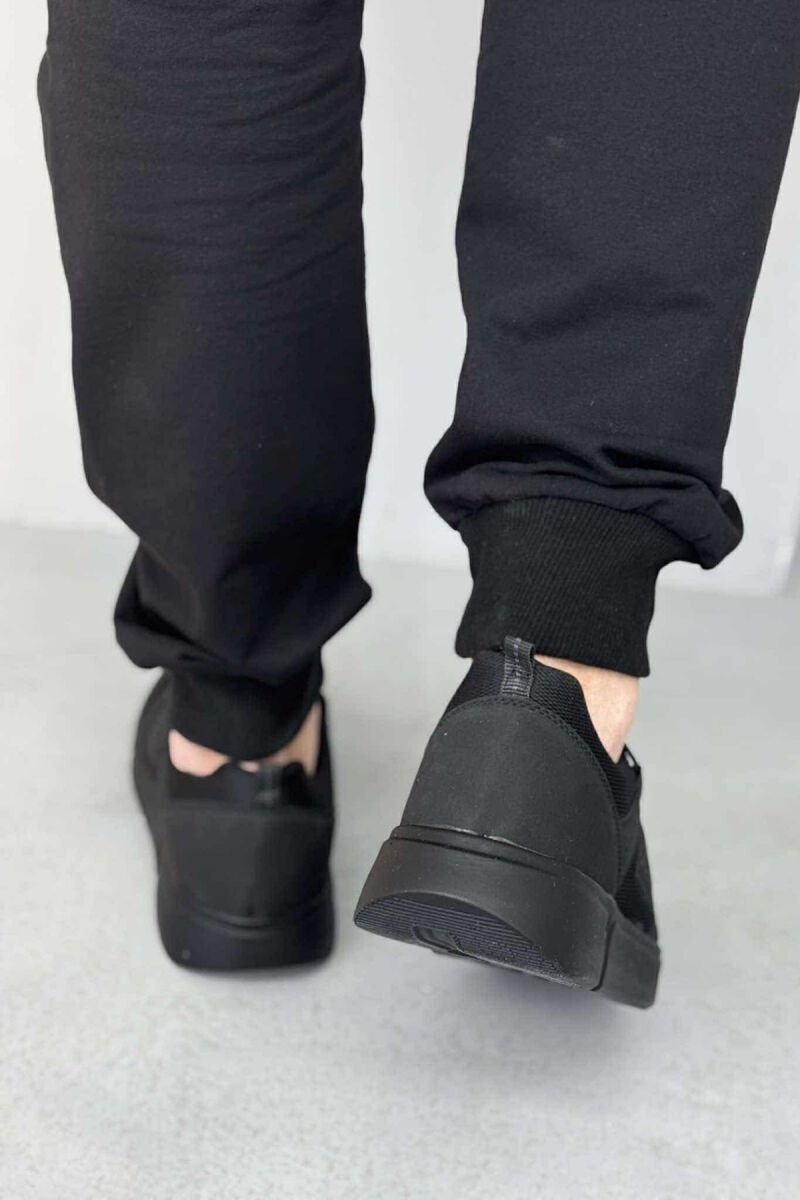 ELASTIC LACES SIMPLE MEN SNEAKERS BLACK/ E ZEZE - 5