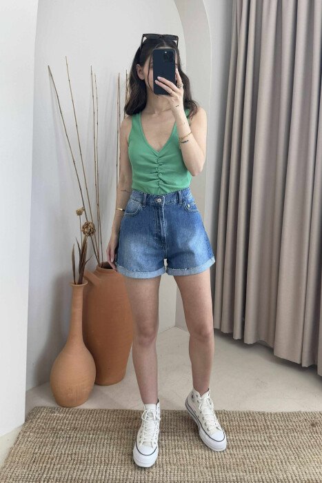 ELASTIC ONE COLOR WOMEN BODY GREEN/JESHILE 