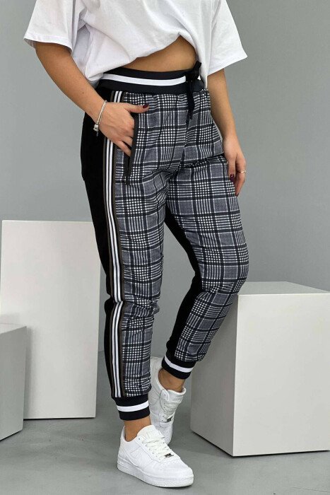 ELASTIC SIMPLE WOMEN JOGGERS BLACK/ E ZEZE - KLAUDIO FASHION