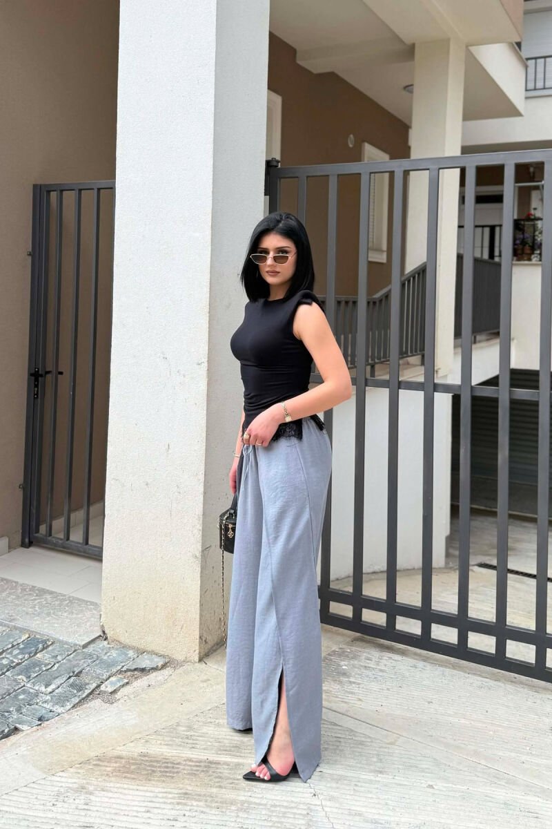 ELASTIC WAIST BALLON WOMAN TROUSERS GREY/GRI - 2