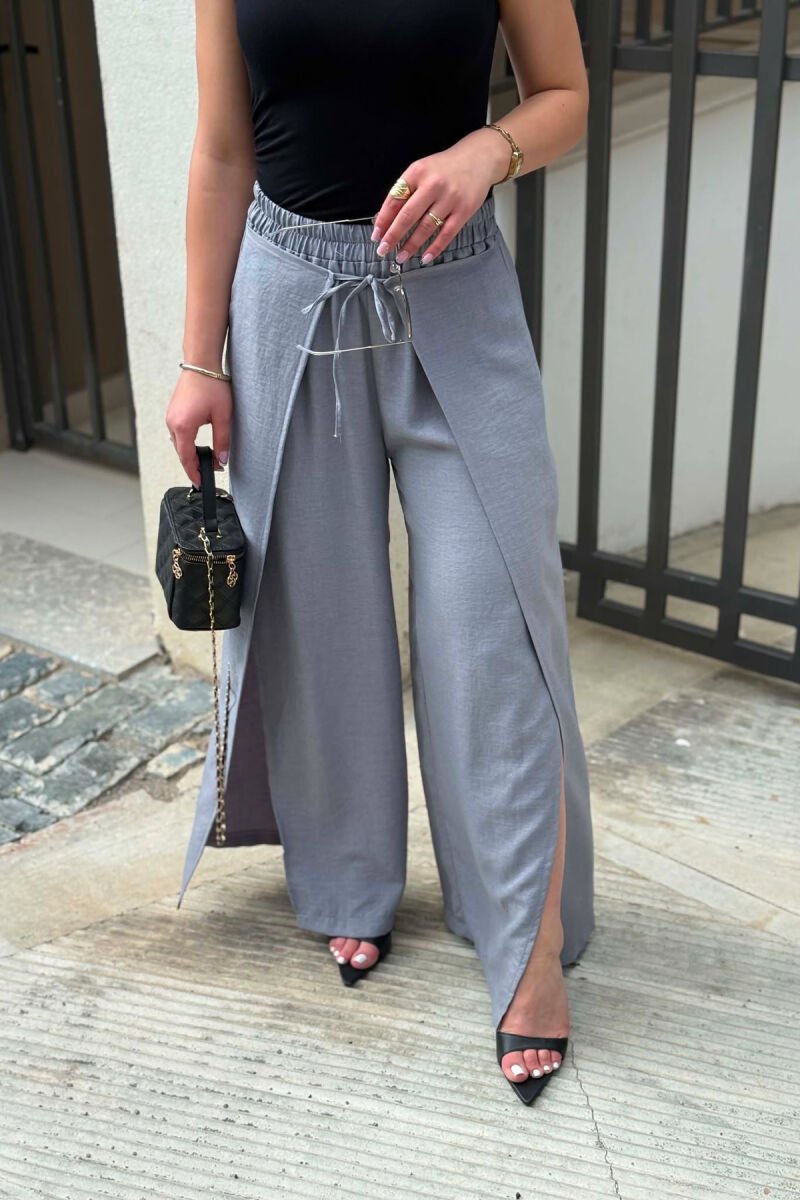 ELASTIC WAIST BALLON WOMAN TROUSERS GREY/GRI - 4