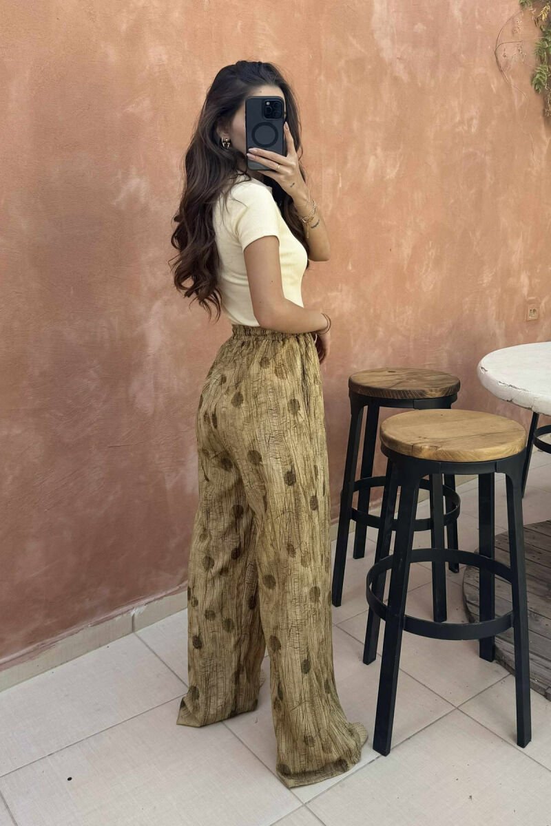 ELASTIC WAIST LACINGS DESIGNED WOMEN TROUSERS OLIVE/ULLI - 4