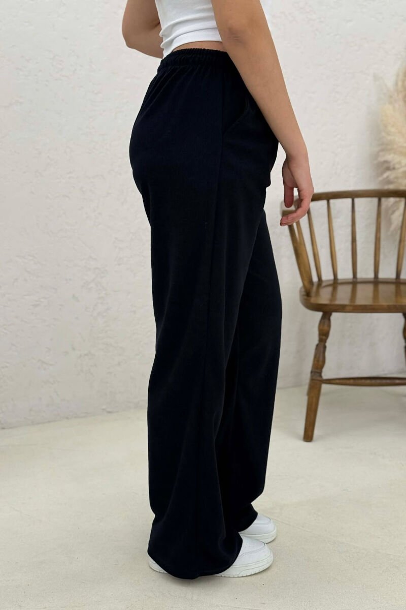 ELASTIC WAIST ONE COLOR WOMAN SWEATPANTS BLUE/BLU - 5