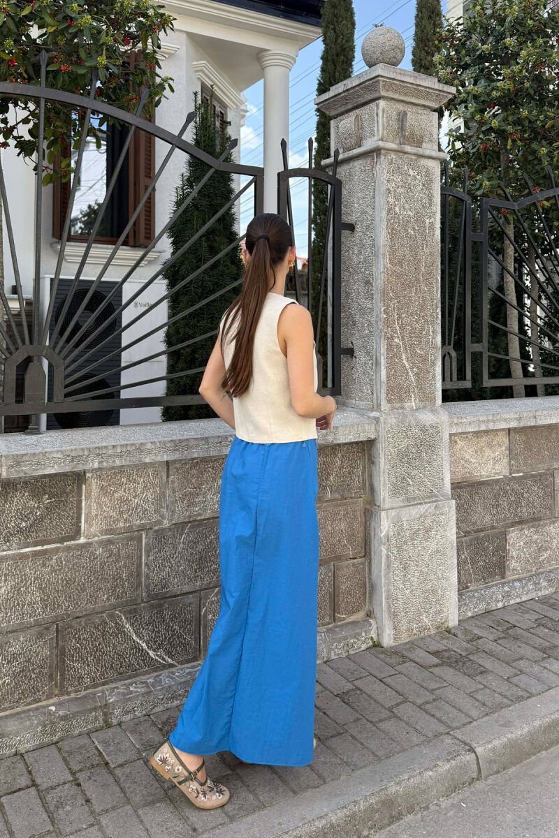 ELASTIC WAIST WOMAN SKIRT BLUE/BLU - 3