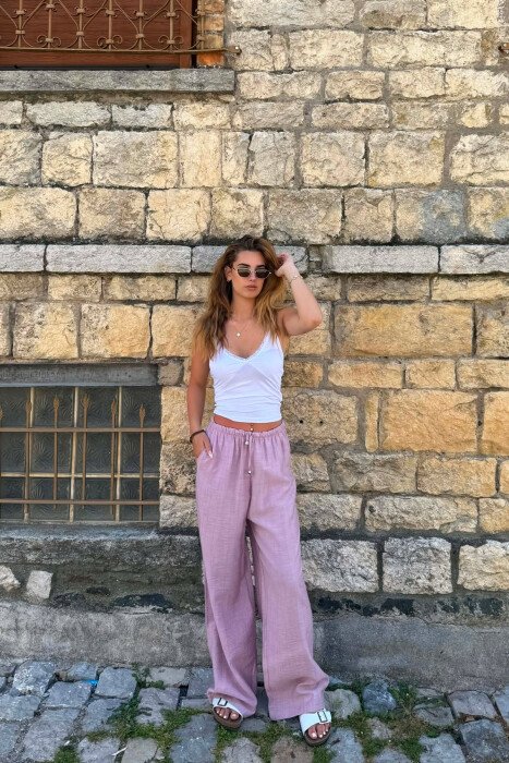 ELASTIC WAIST WOMAN TROUSERS VINEGAR/UTHULL 