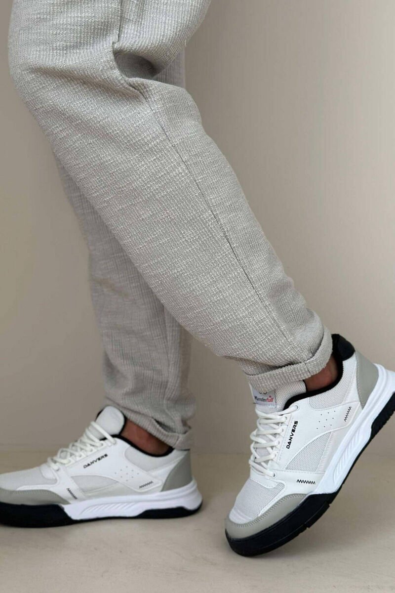 EVERYDAY LACING TRAINERS MEN SNEAKERS WHITE-BLACK/BAZE - 3