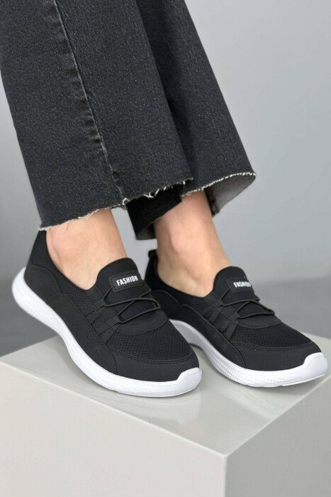 EVERYDAY SIMPLE COMFORT WOMEN SNEAKERS BLACK-WHITE/ZEBA - KLAUDIO FASHION