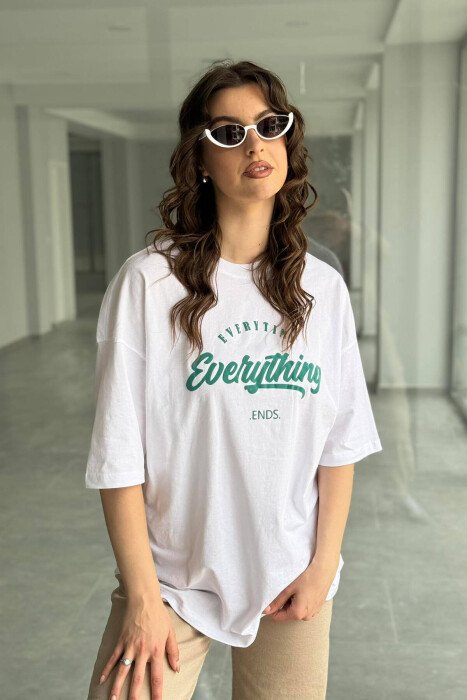 EVERYTHING ONE COLOR WOMAN T-SHIRT WHITE-E BARDHE - 2