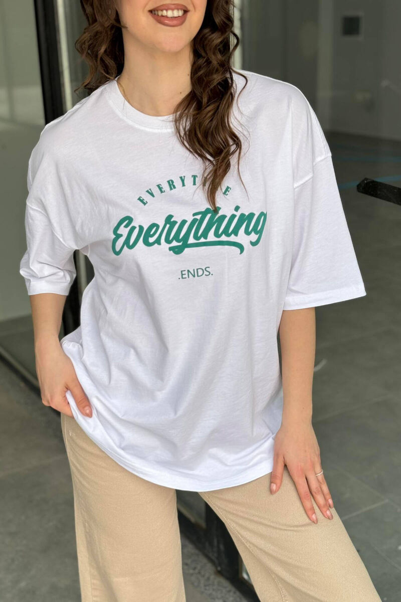 EVERYTHING ONE COLOR WOMAN T-SHIRT WHITE-E BARDHE - 3