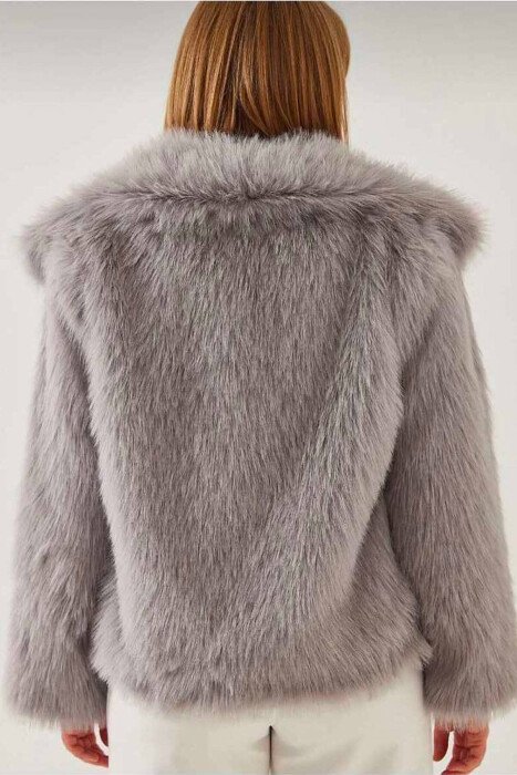 FAUX FUR WOMEN JACKET GREY/GRI - 5