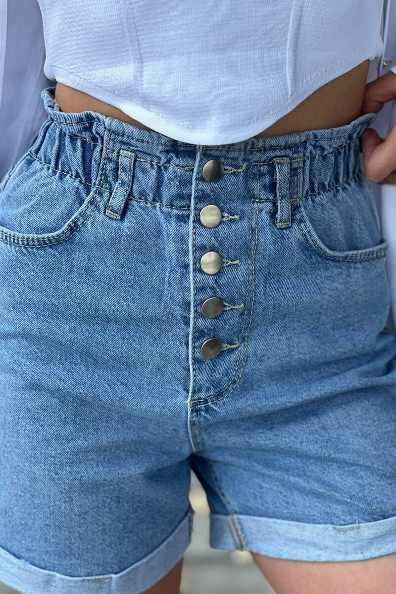 FIVE BUTTONS WOMAN SHORT JEANS LIGHTBLUE/BZ - 4