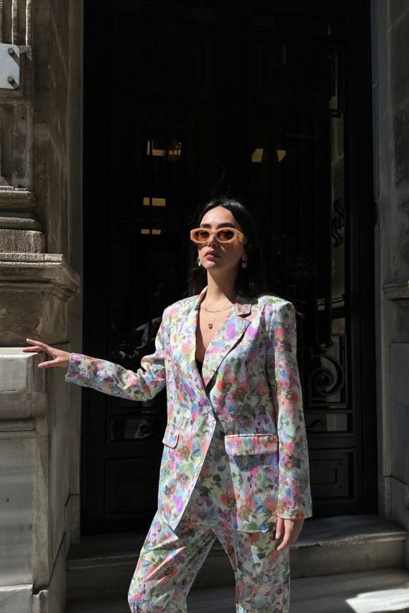 FLORAL DESIGN CLASSIC WOMEN JACKET MULTIPLE/SHNGJ - 1