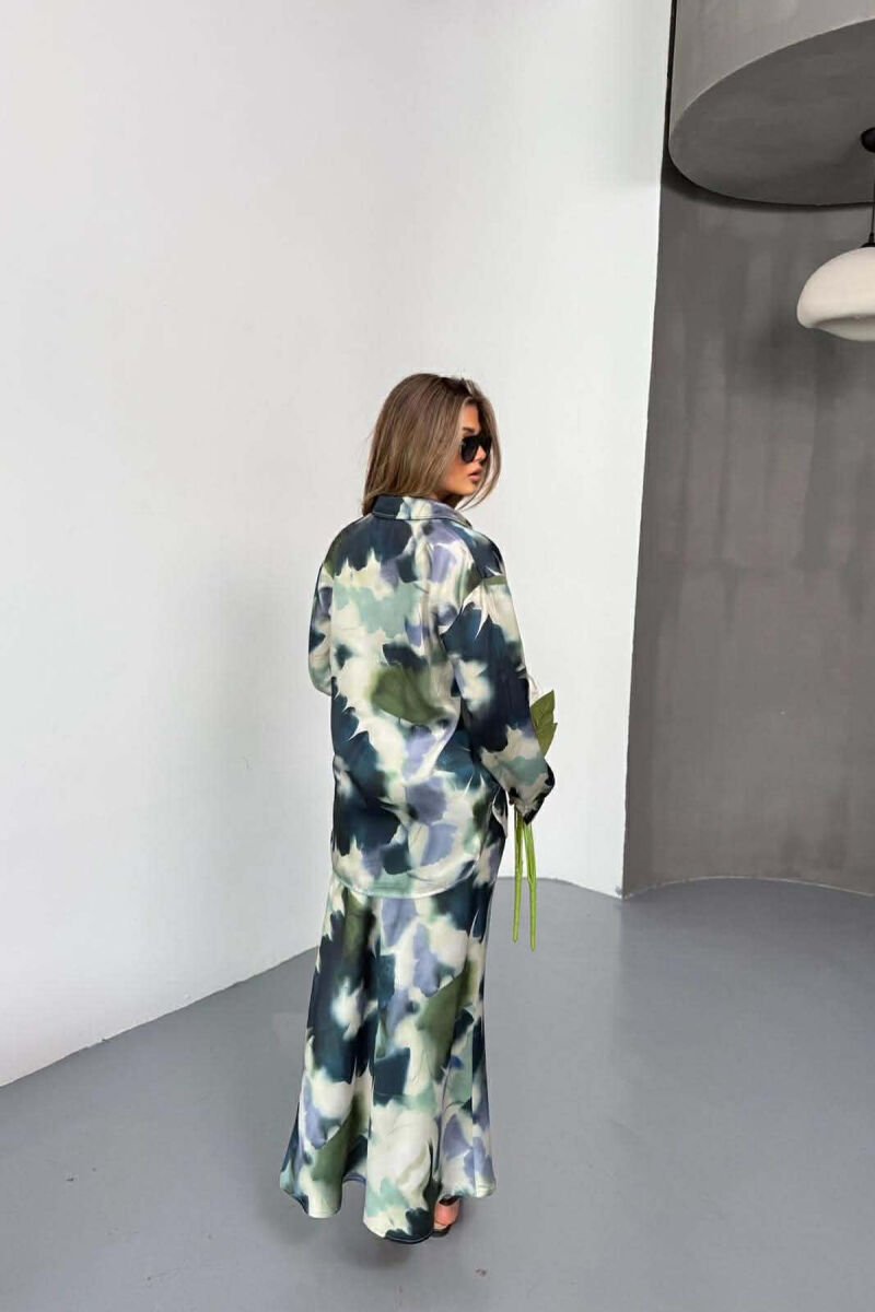 FLORAL DESIGN SHIRT + SKIRT WOMEN SET MULTIPLE/SHNGJ - 2