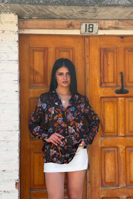 FLORAL DESIGN WOMAN SHIRT MULTIPLE/SHNGJ - 5