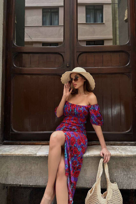 FLORAL DESIGN WOMEN DRESS MULTIPLE/SHNGJ - 6