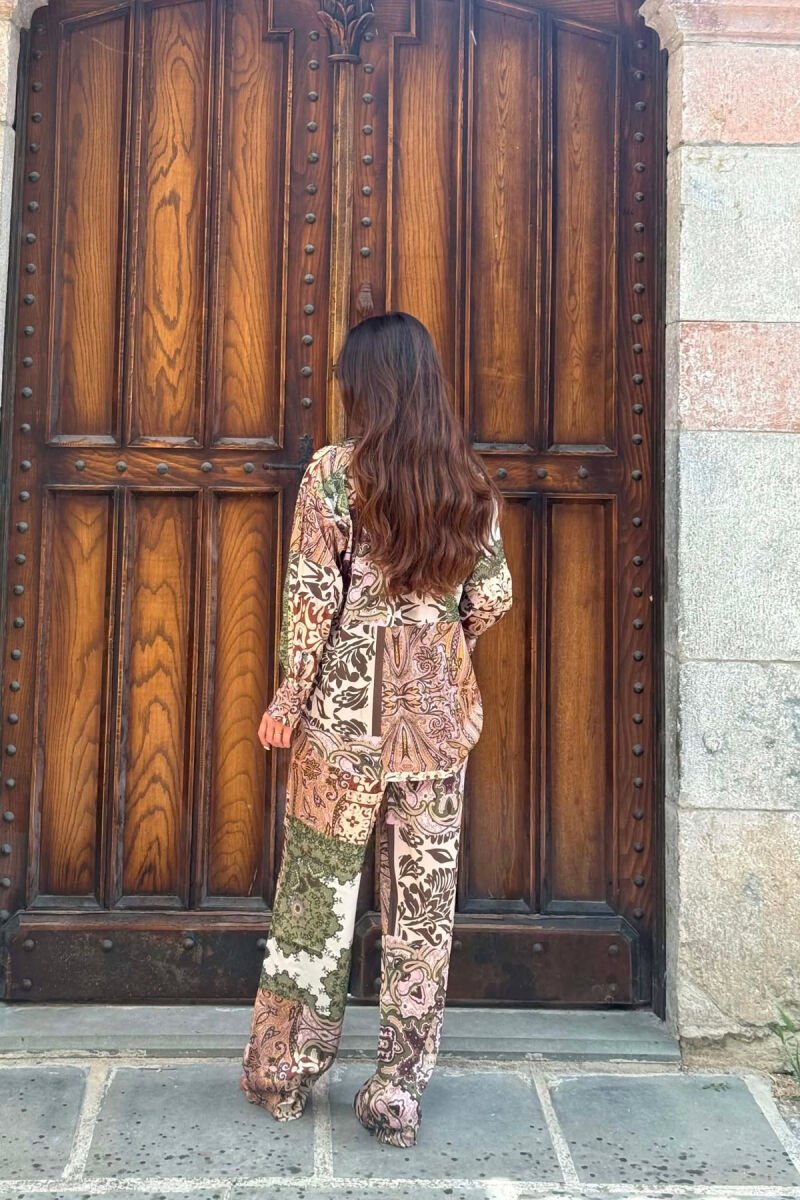 FLORAL DESING SHIRT+TROUSERS WOMAN TWO PIECES SET MULTIPLE/SHNGJ - 6
