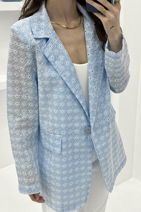 FLOWER ARTISANAL WOMAN SHIRT LIGHTBLUE/BZ - 4