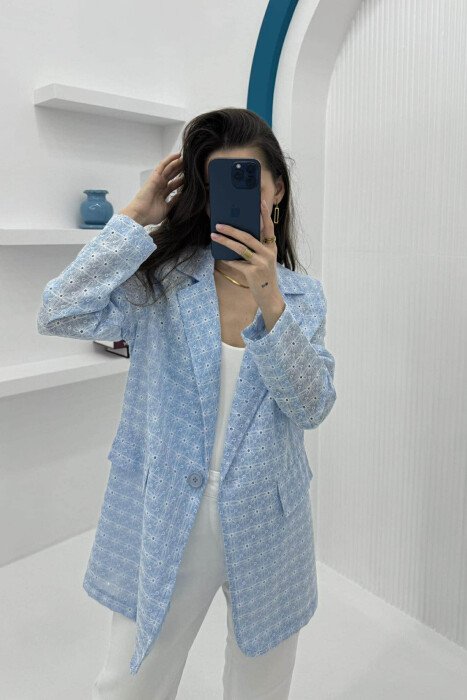 FLOWER ARTISANAL WOMAN SHIRT LIGHTBLUE/BZ - 3