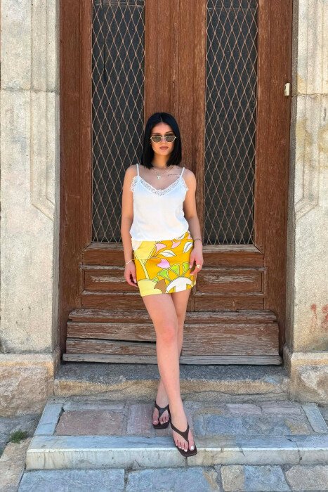 FLOWER DESIGN WOMEN SKIRT MULTIPLE/SHNGJ - 1